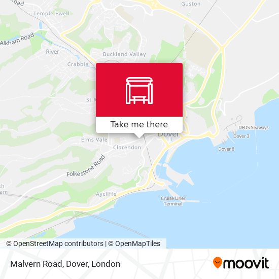 Malvern Road, Dover map