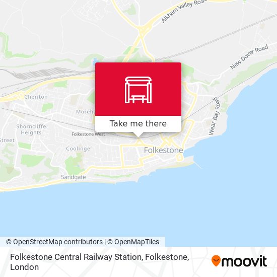 Folkestone Central Railway Station, Folkestone map