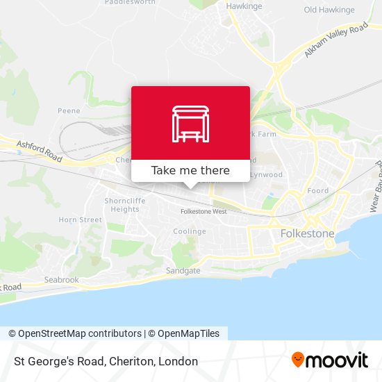 St George's Road, Cheriton map