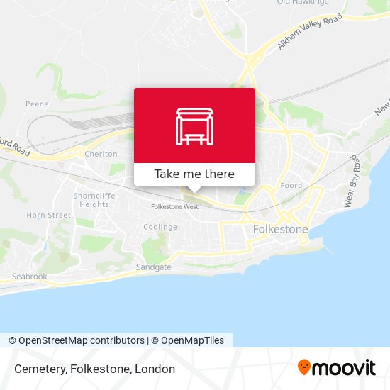Cemetery, Folkestone map