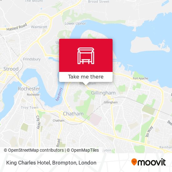 King Charles Hotel, Brompton map