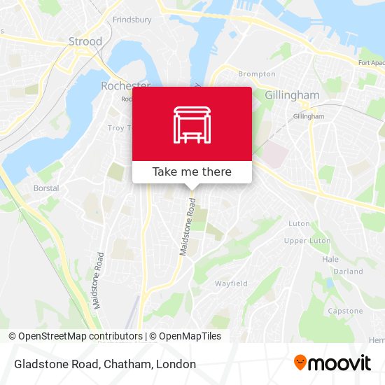 Gladstone Road, Chatham map