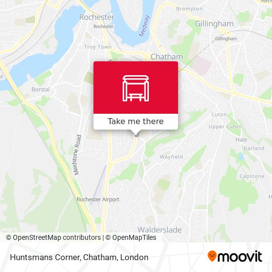Huntsmans Corner, Chatham map