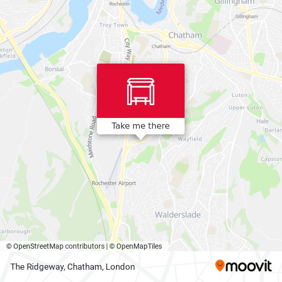 The Ridgeway, Chatham map