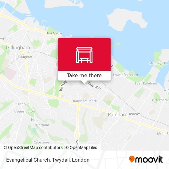Evangelical Church, Twydall map