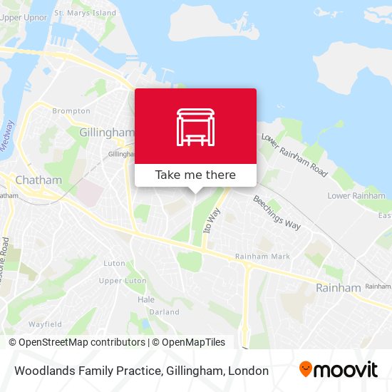 Woodlands Family Practice, Gillingham map