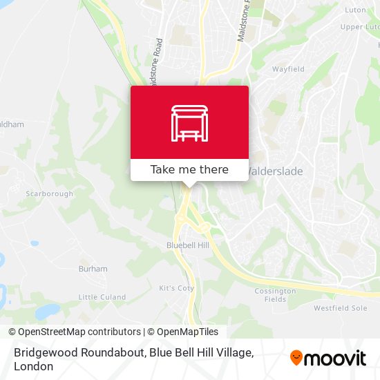 Bridgewood Roundabout, Blue Bell Hill Village map