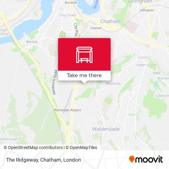 The Ridgeway, Chatham map