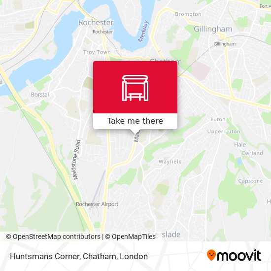 Huntsmans Corner, Chatham map
