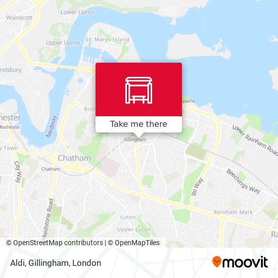 Aldi, Gillingham map