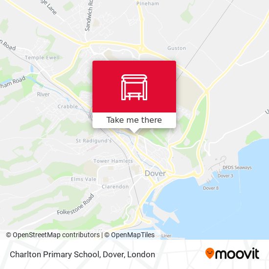 Charlton Primary School, Dover map