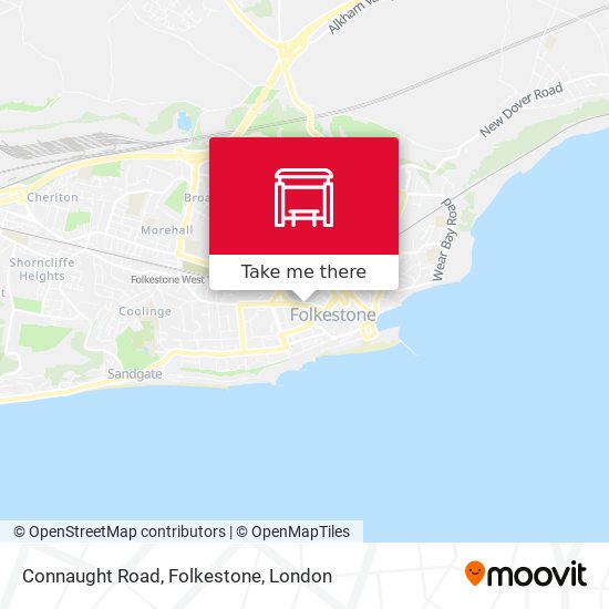 Connaught Road, Folkestone map