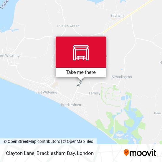 Clayton Lane, Bracklesham Bay map