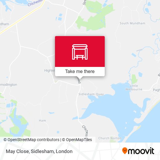 May Close, Sidlesham map