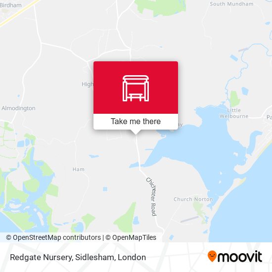 Redgate Nursery, Sidlesham map