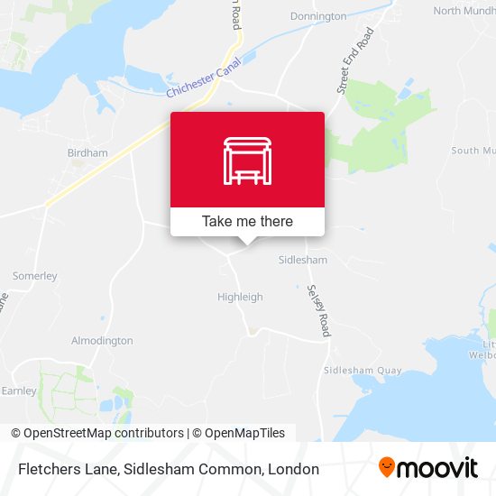Fletchers Lane, Sidlesham Common map