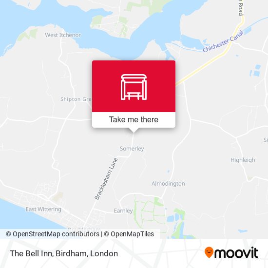 The Bell Inn, Birdham map