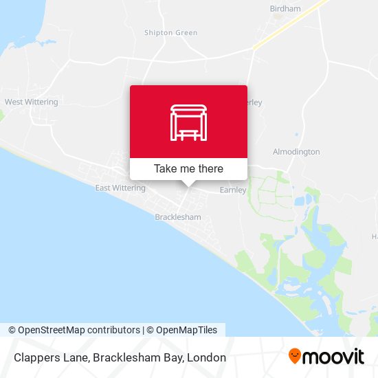 Clappers Lane, Bracklesham Bay map