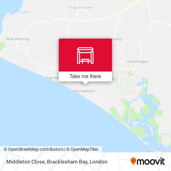 Middleton Close, Bracklesham Bay map