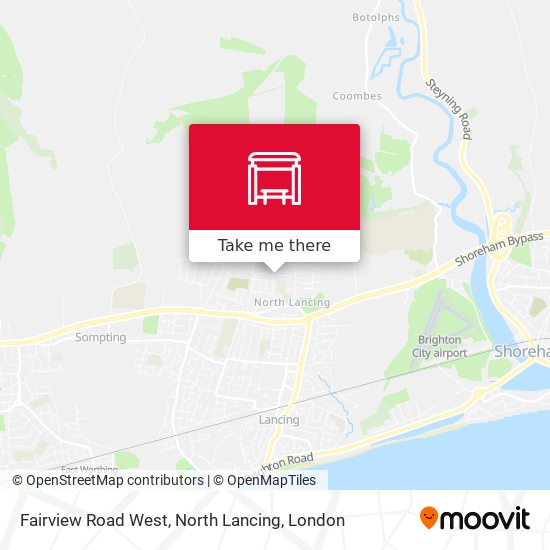 Fairview Road West, North Lancing map