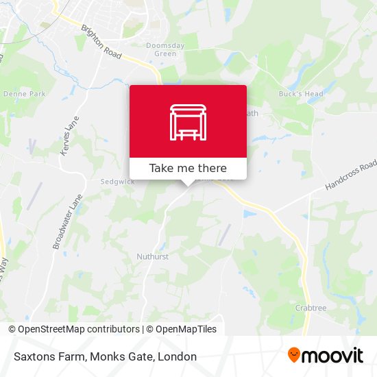 Saxtons Farm, Monks Gate map