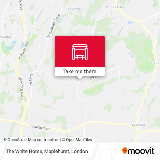 The White Horse, Maplehurst map