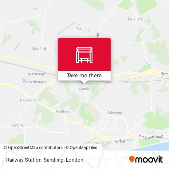 Railway Station, Sandling map