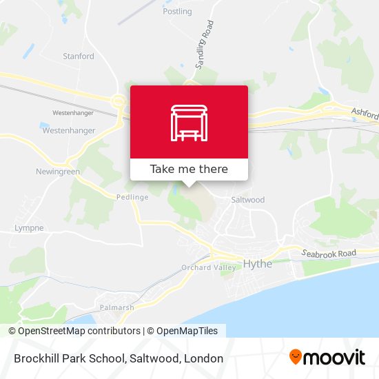 Brockhill Park School, Saltwood map