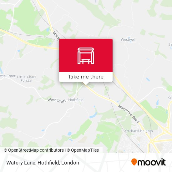 Watery Lane, Hothfield map