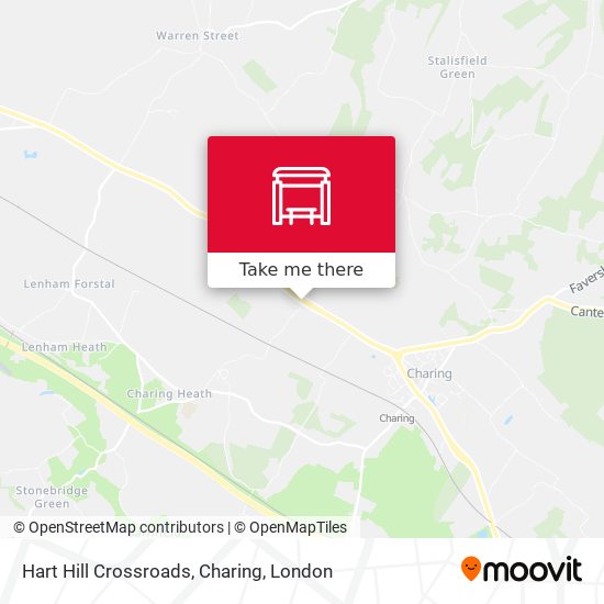 Hart Hill Crossroads, Charing map