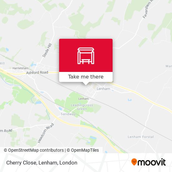 Cherry Close, Lenham map