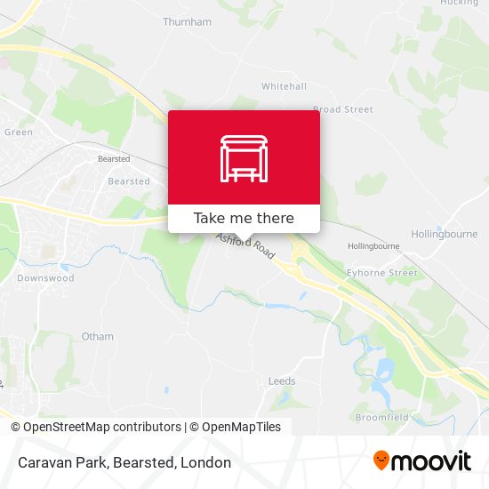 Caravan Park, Bearsted map