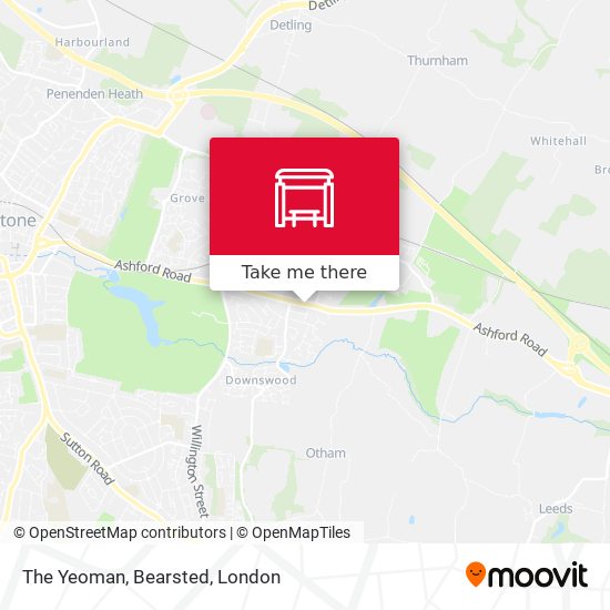 The Yeoman, Bearsted map