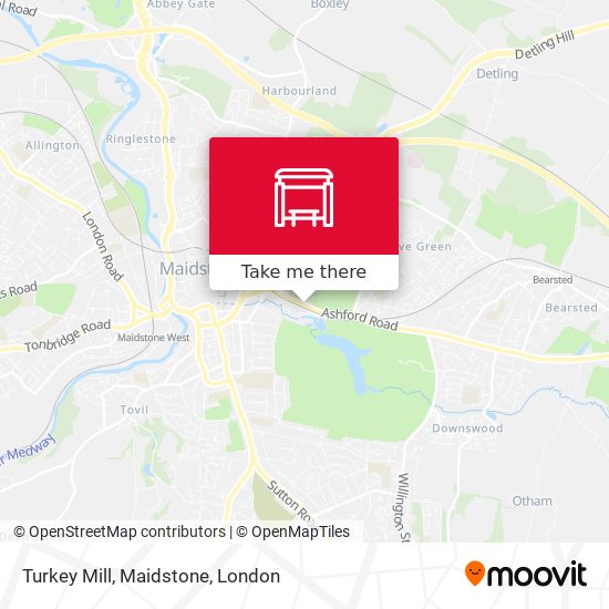 Turkey Mill, Maidstone map
