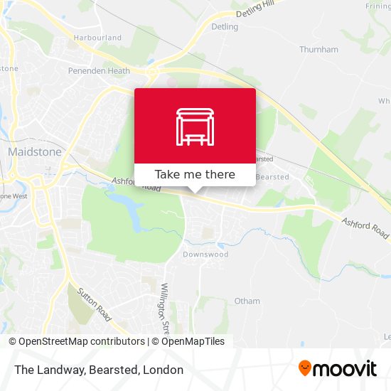 The Landway, Bearsted map