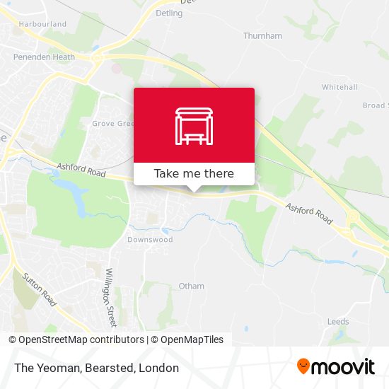 The Yeoman, Bearsted map