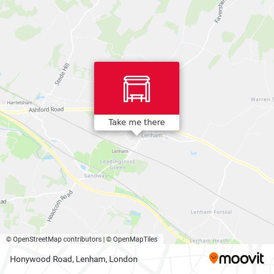 Honywood Road, Lenham map