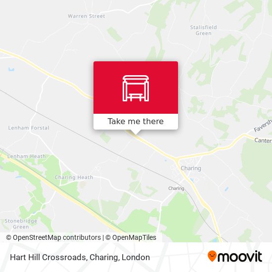 Hart Hill Crossroads, Charing map