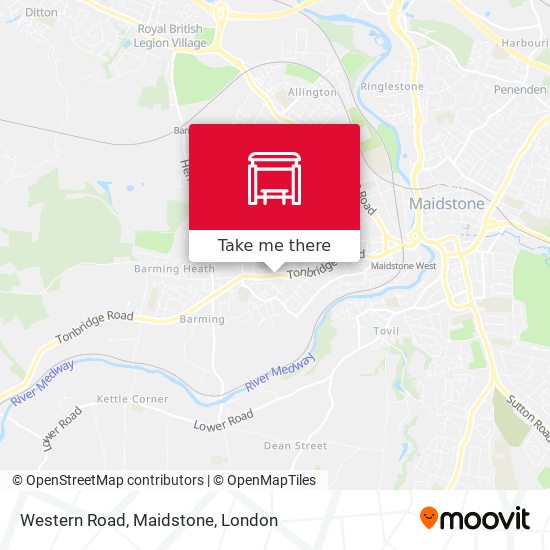 Western Road, Maidstone map