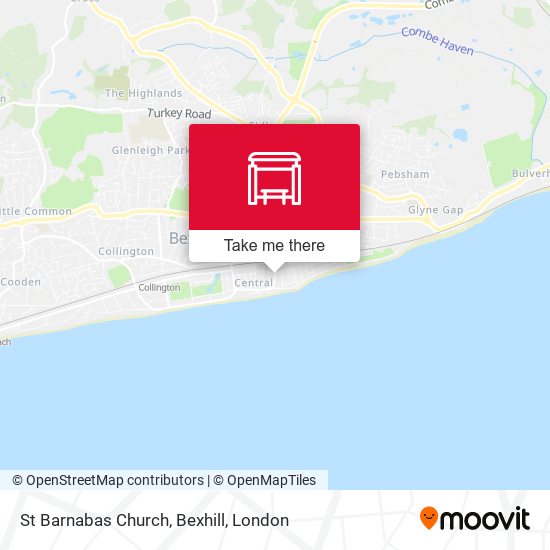 St Barnabas Church, Bexhill map