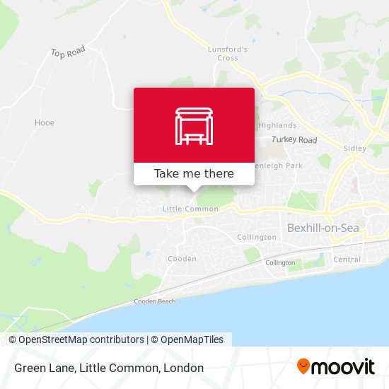 Green Lane, Little Common map