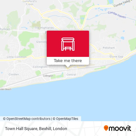Town Hall Square, Bexhill map