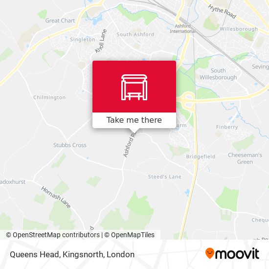 Queens Head, Kingsnorth map