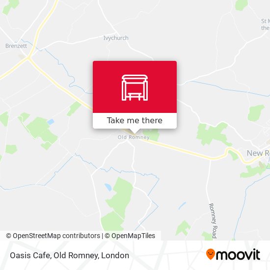 Oasis Cafe, Old Romney map