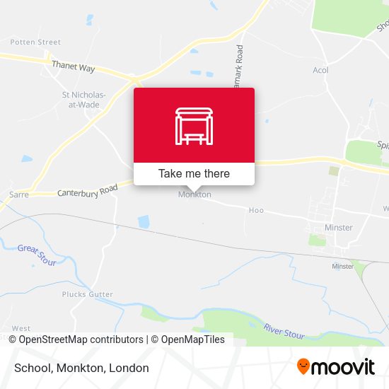 School, Monkton map