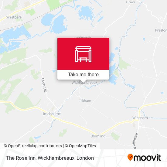 The Rose Inn, Wickhambreaux map