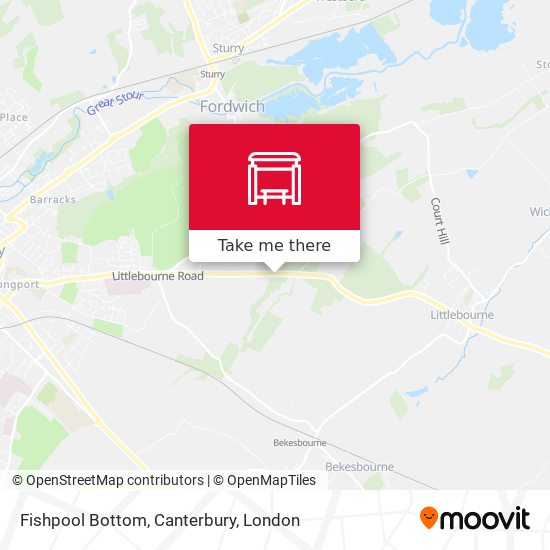 Fishpool Bottom, Canterbury map