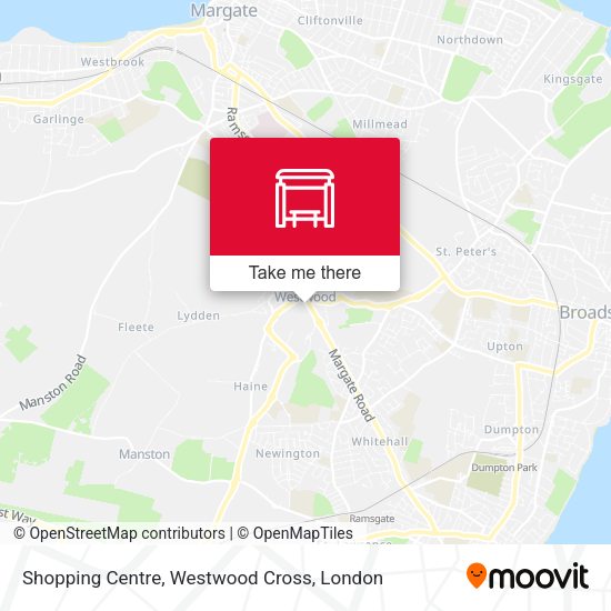 Shopping Centre, Westwood Cross map