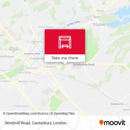 Windmill Road, Canterbury map