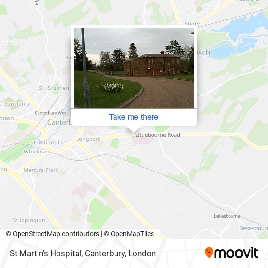 St Martin's Hospital, Canterbury map